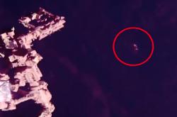 国际空间站附近疑似出现神秘三角形UFO 大小如同战舰
