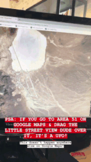 谷歌地图为51区添加UFO图标